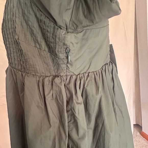 Sage Forest Green Mini Dress NWT Hyacinth House babydoll large sweetheart puff - Picture 8 of 16